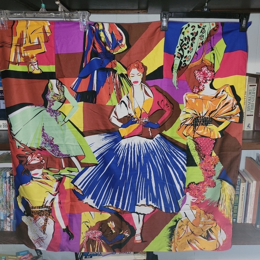 Amanda Blue Fashion Runway 35x35 scarf.
